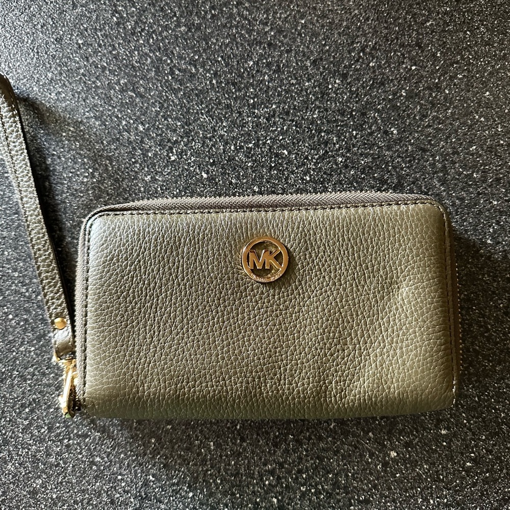Michael Kors Army Green Wristlet